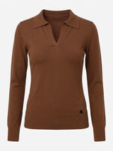 Maglia con collo polo e applicazione logo