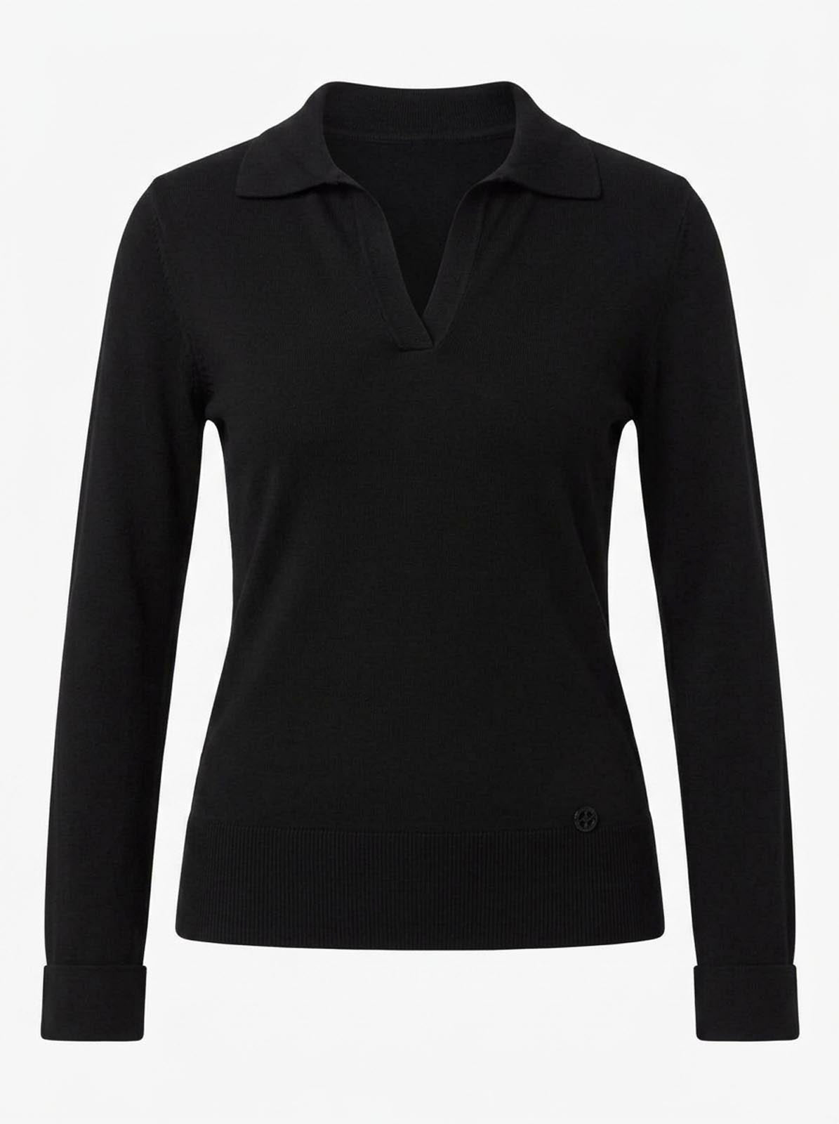 Maglia con collo polo e applicazione logo