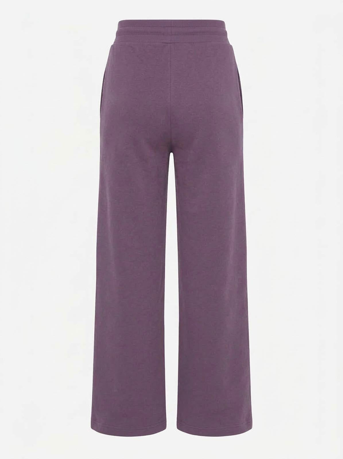 Pantalone felpa a gamba larga