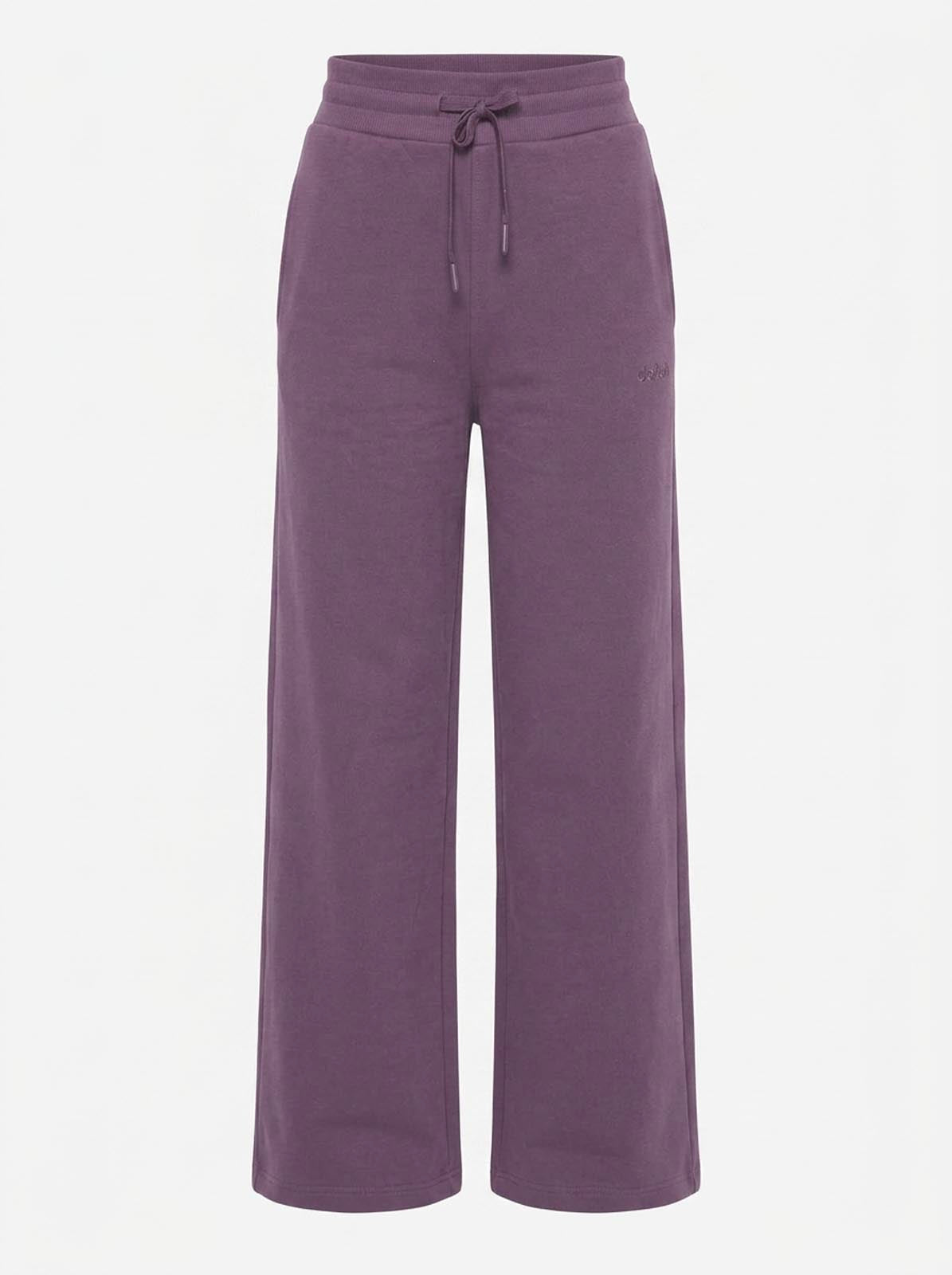 Pantalone felpa a gamba larga