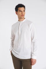 Camicia in lino - Collo revers