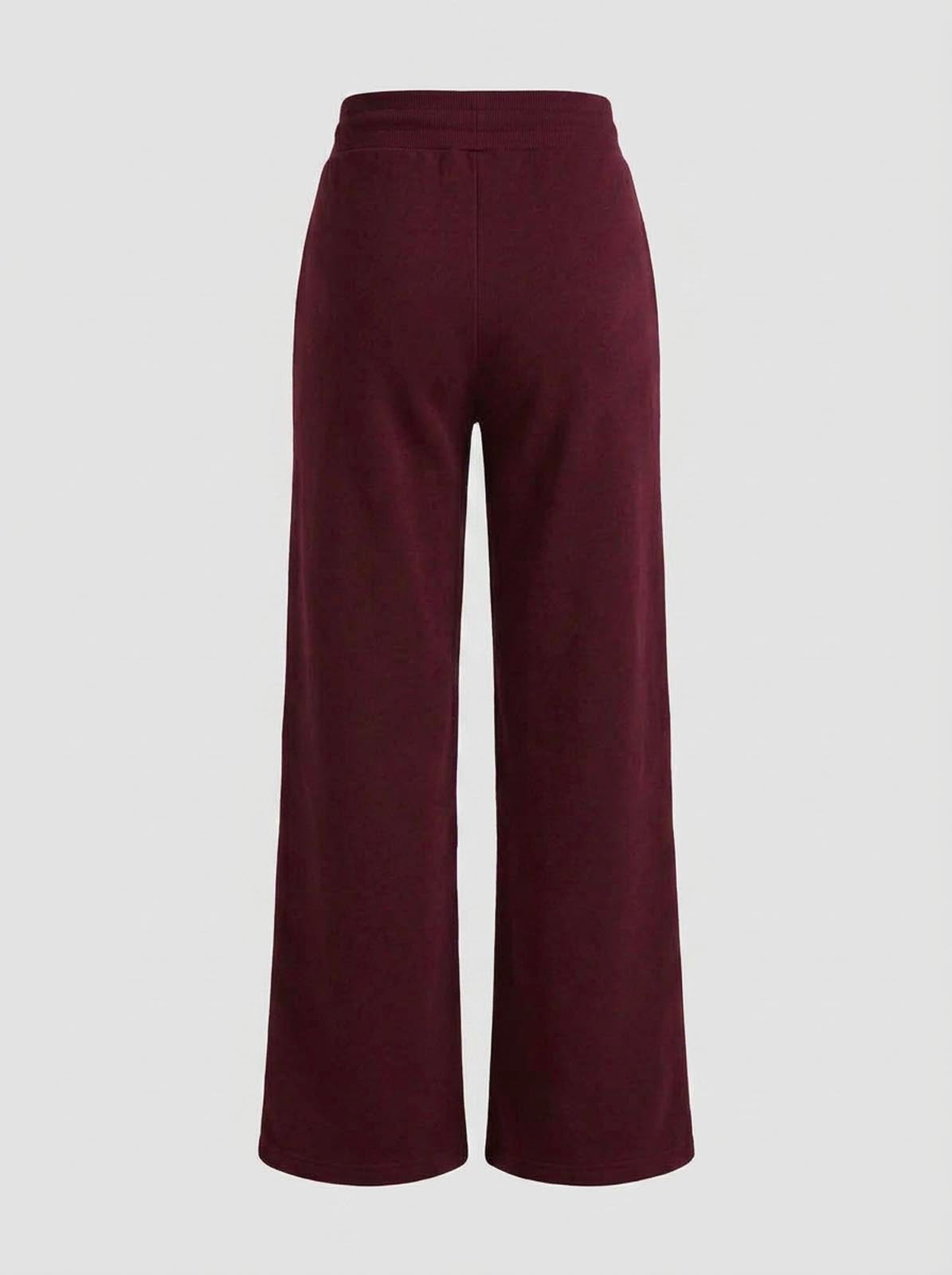 Pantalone felpa a gamba larga