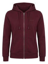 Felpa zip con cappuccio donna