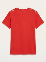 T-shirt con ricamo in cotone