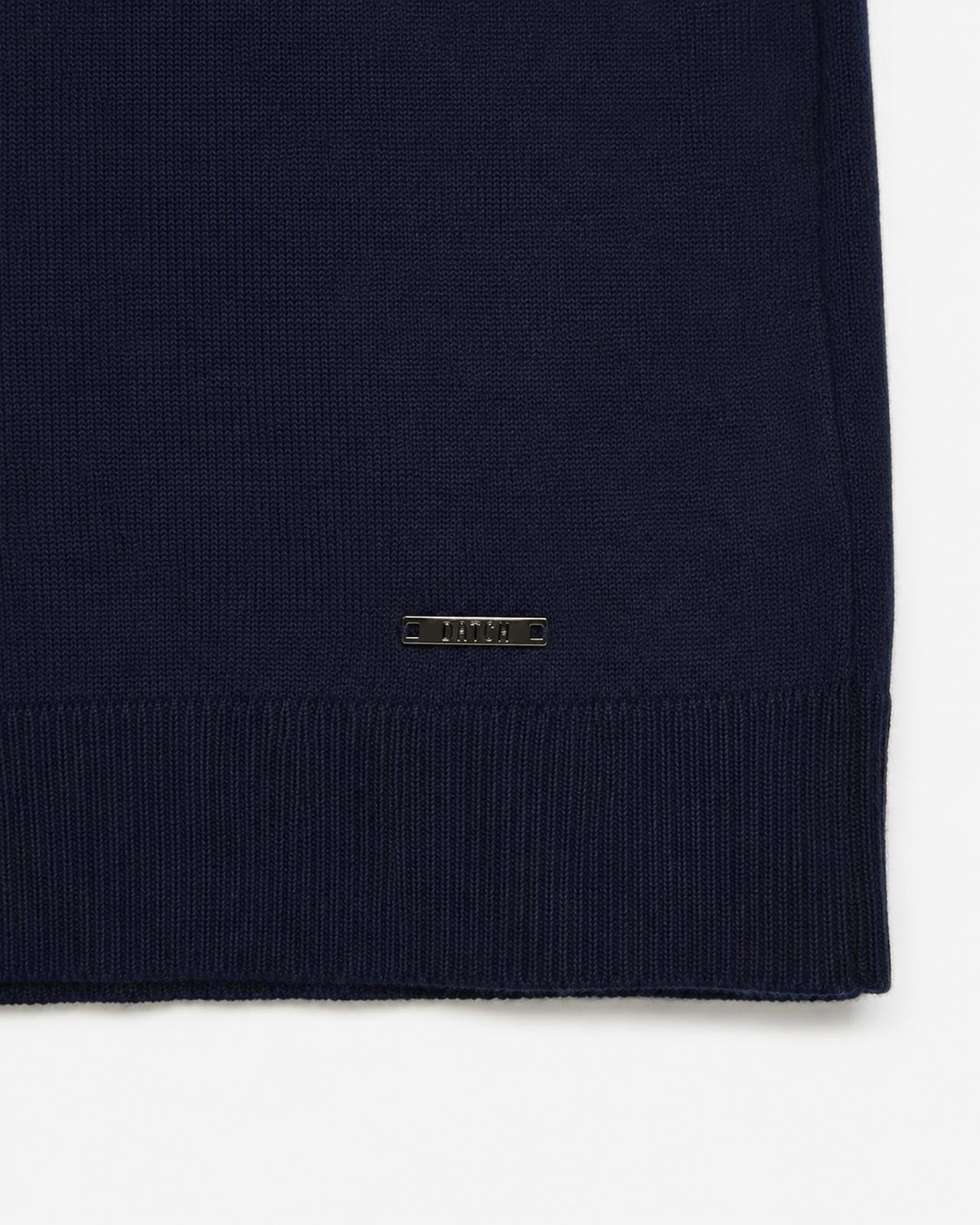 Maglia girocollo con collo a costine