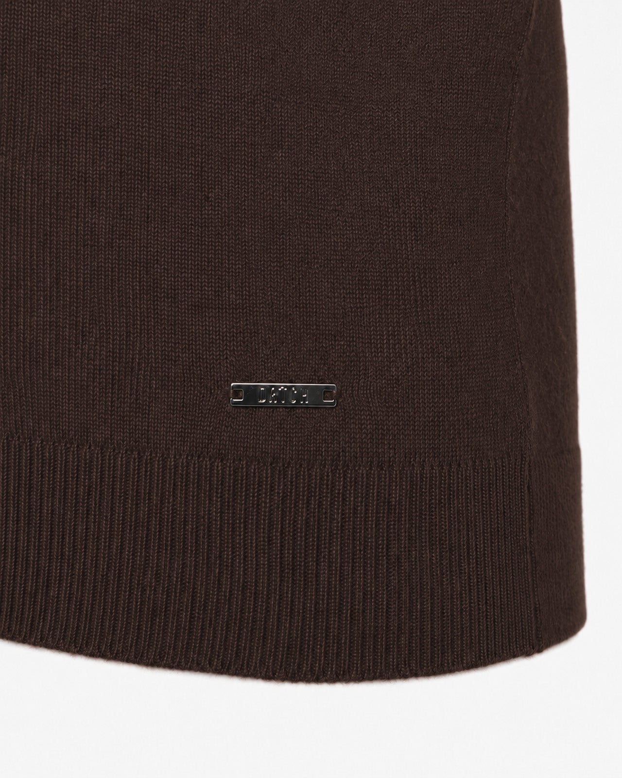 Maglia girocollo con collo a costine