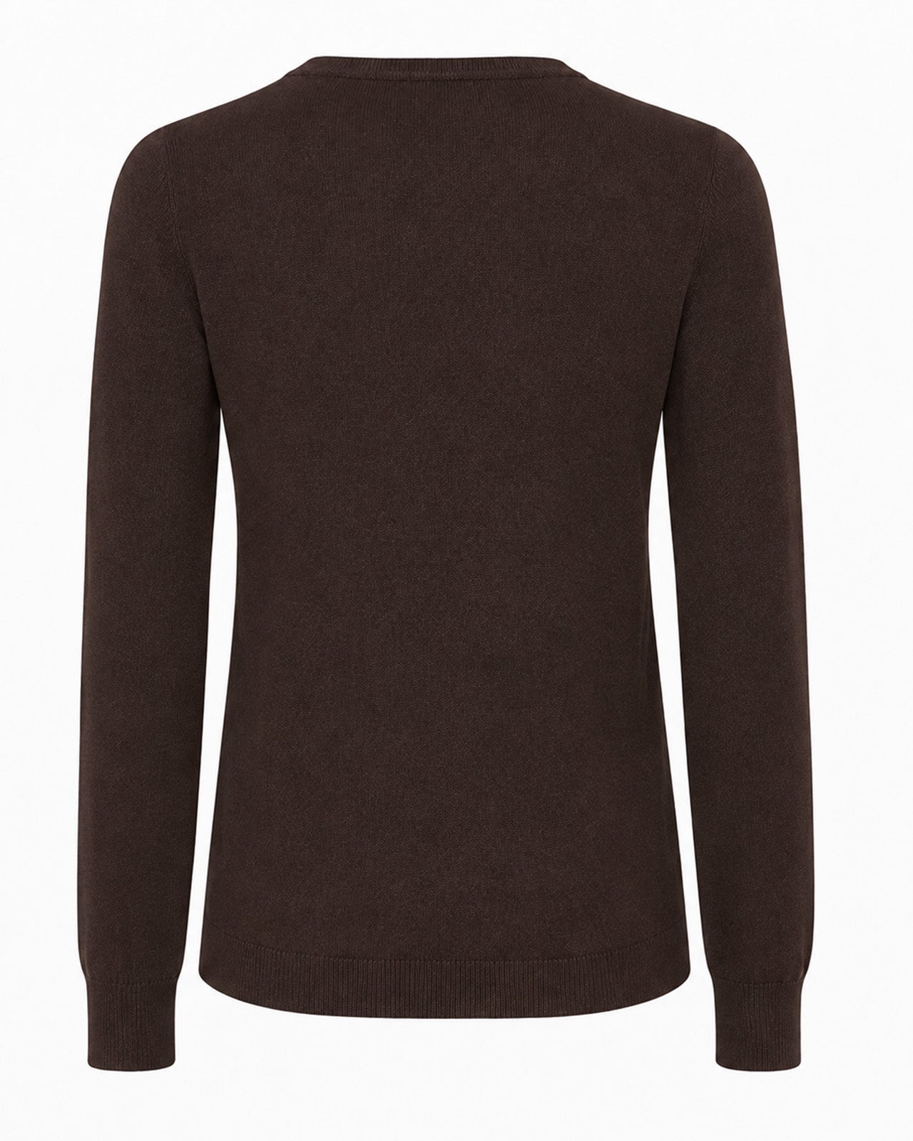 Maglia girocollo con collo a costine