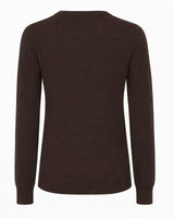 Maglia girocollo con collo a costine