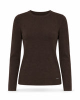 Maglia girocollo con collo a costine