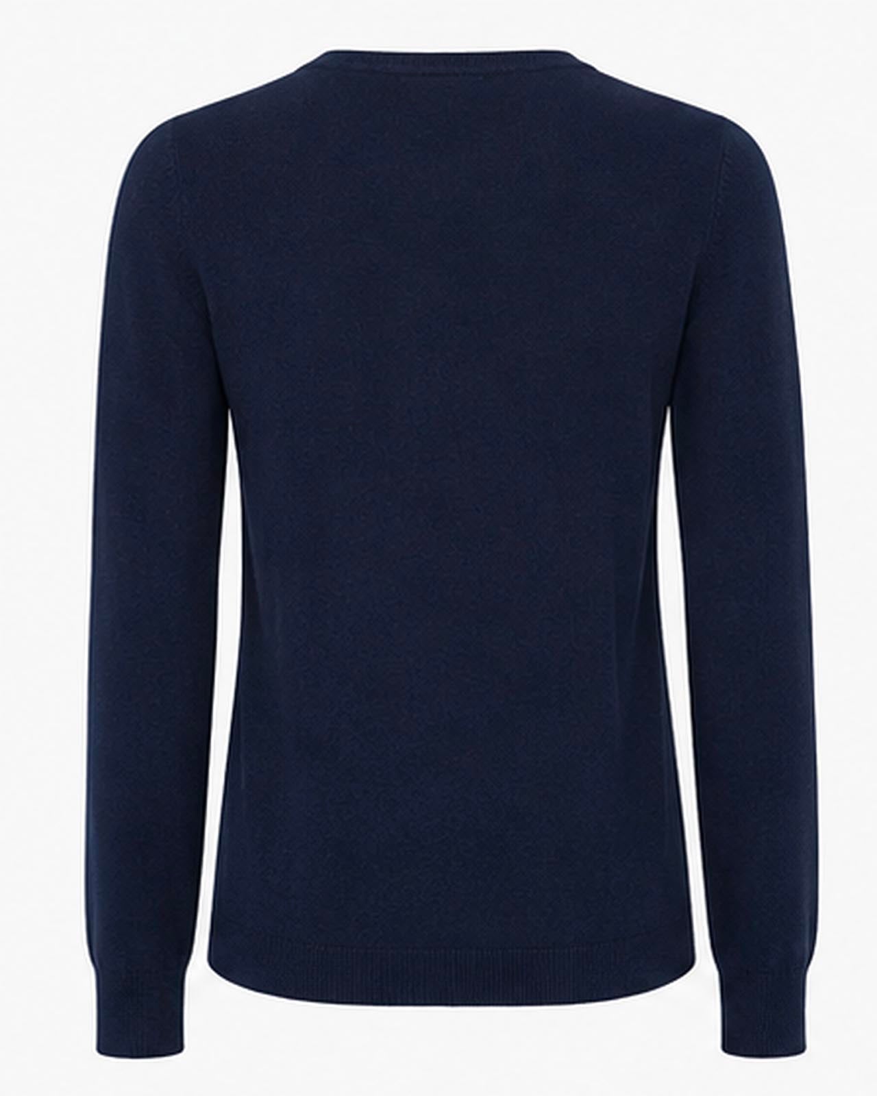 Maglia girocollo con collo a costine