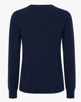 Maglia girocollo con collo a costine