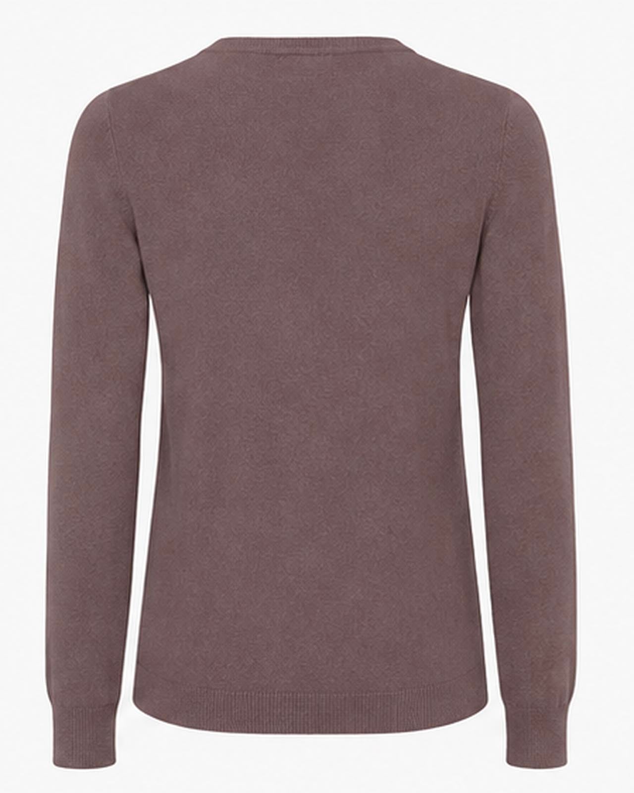 Maglia girocollo con collo a costine
