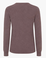 Maglia girocollo con collo a costine