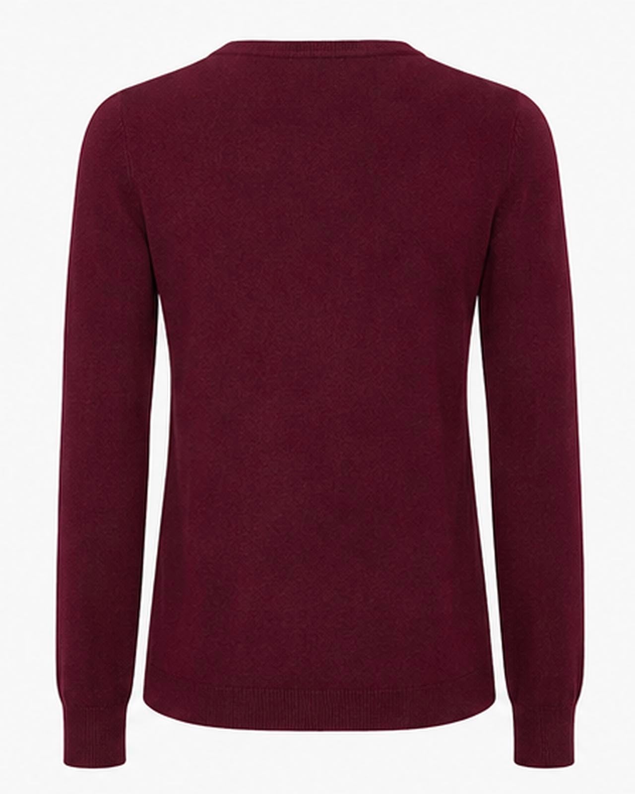 Maglia girocollo con collo a costine
