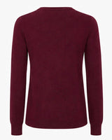 Maglia girocollo con collo a costine