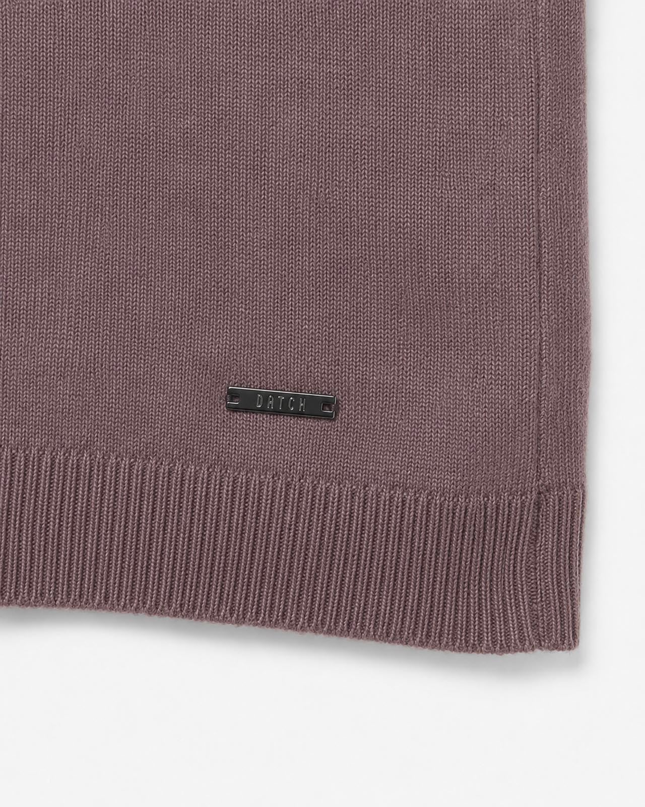 Maglia girocollo con collo a costine