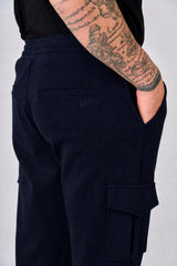 Pantaloni cargo in felpa di piquet
