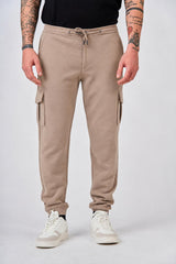 Pantaloni cargo in felpa di piquet