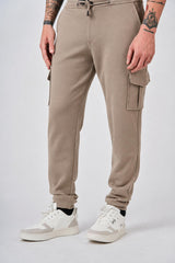 Pantaloni cargo in felpa di piquet