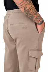Pantaloni cargo in felpa di piquet