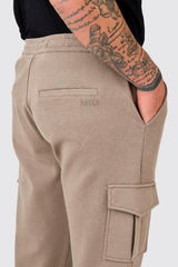 Pantaloni cargo in felpa di piquet