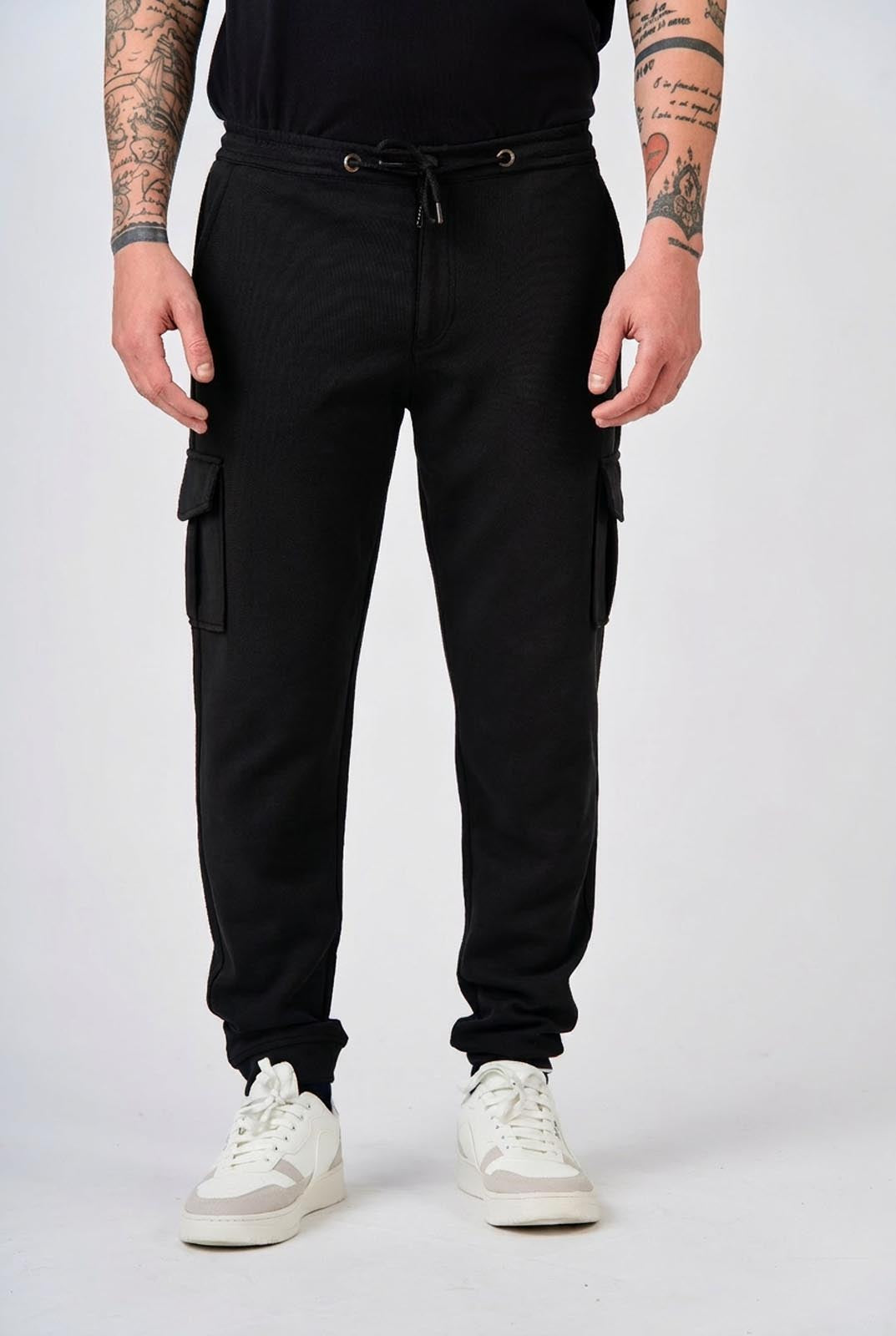 Pantaloni cargo in felpa di piquet