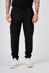 Pantaloni cargo in felpa di piquet