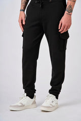 Pantaloni cargo in felpa di piquet