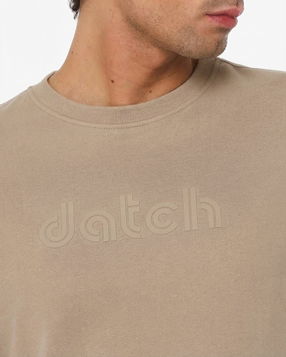 Felpa girocollo stampa tono su tono