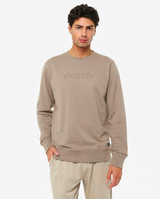 Felpa girocollo stampa tono su tono