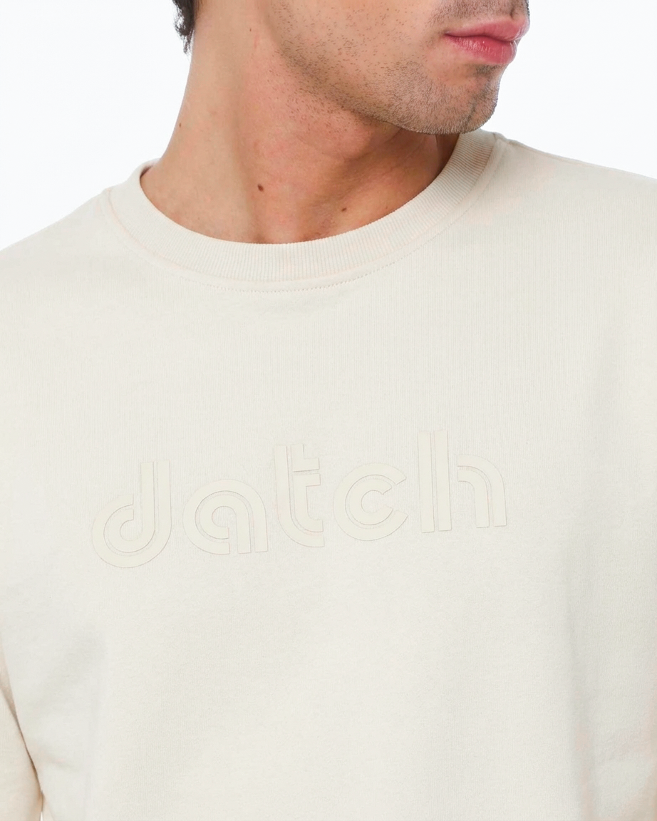 Felpa girocollo stampa tono su tono