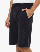 Bermuda in felpa con logo tono su tono