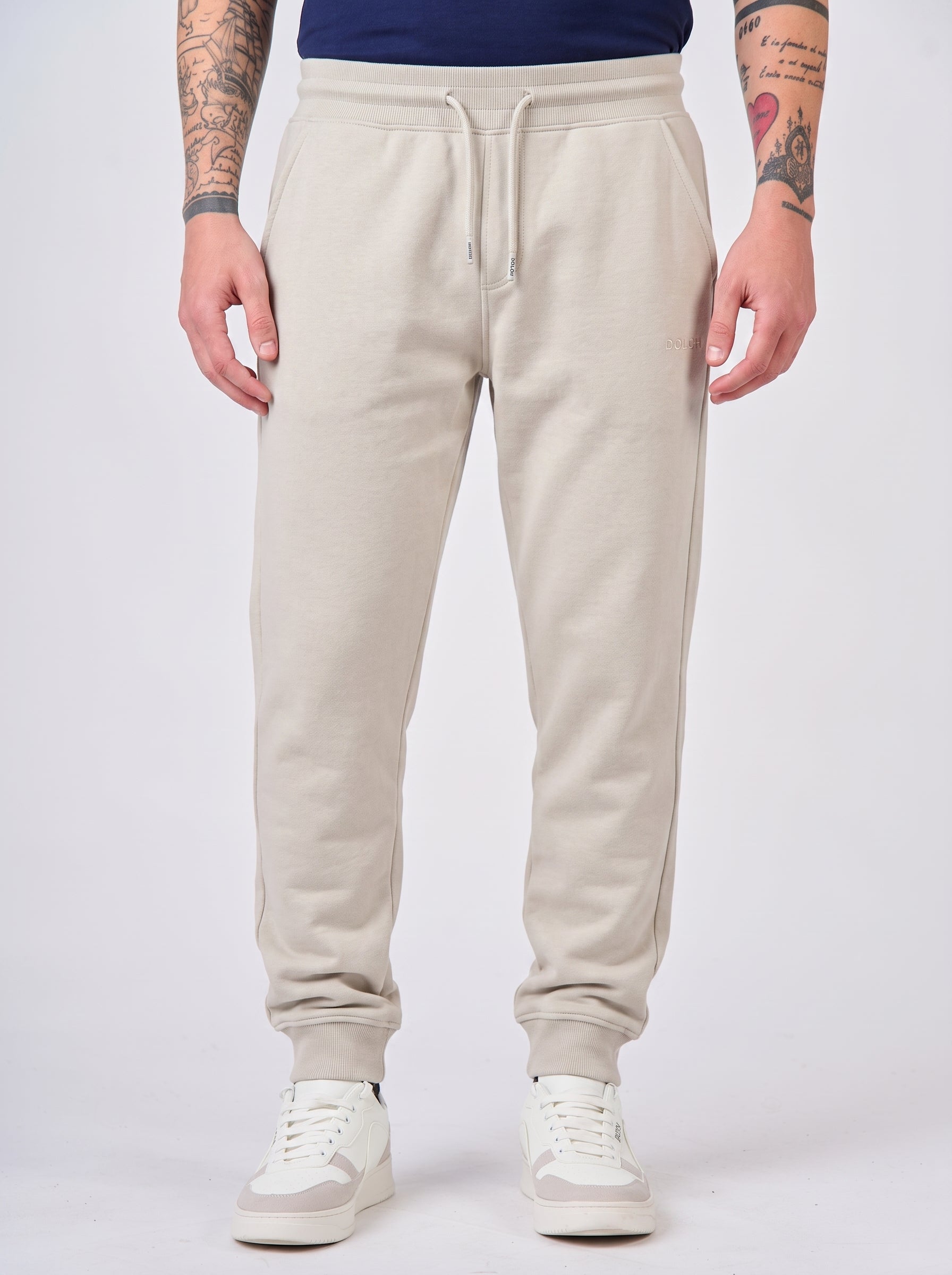 Pantaloni in felpa con fondo a coste