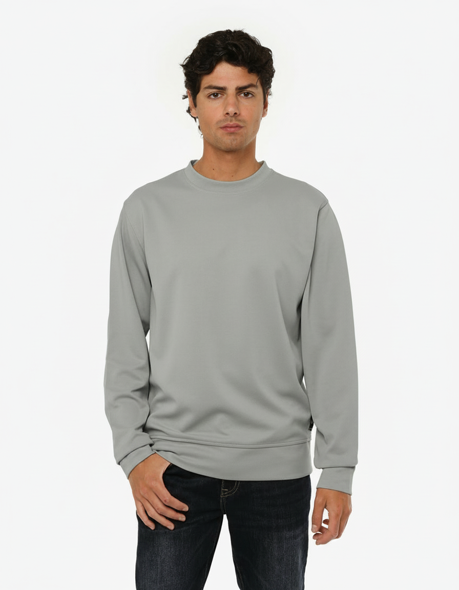 Felpa girocollo, manica lunga