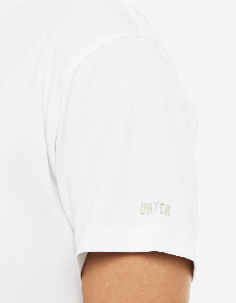 T-shirt cotone collo serafino, manica corta