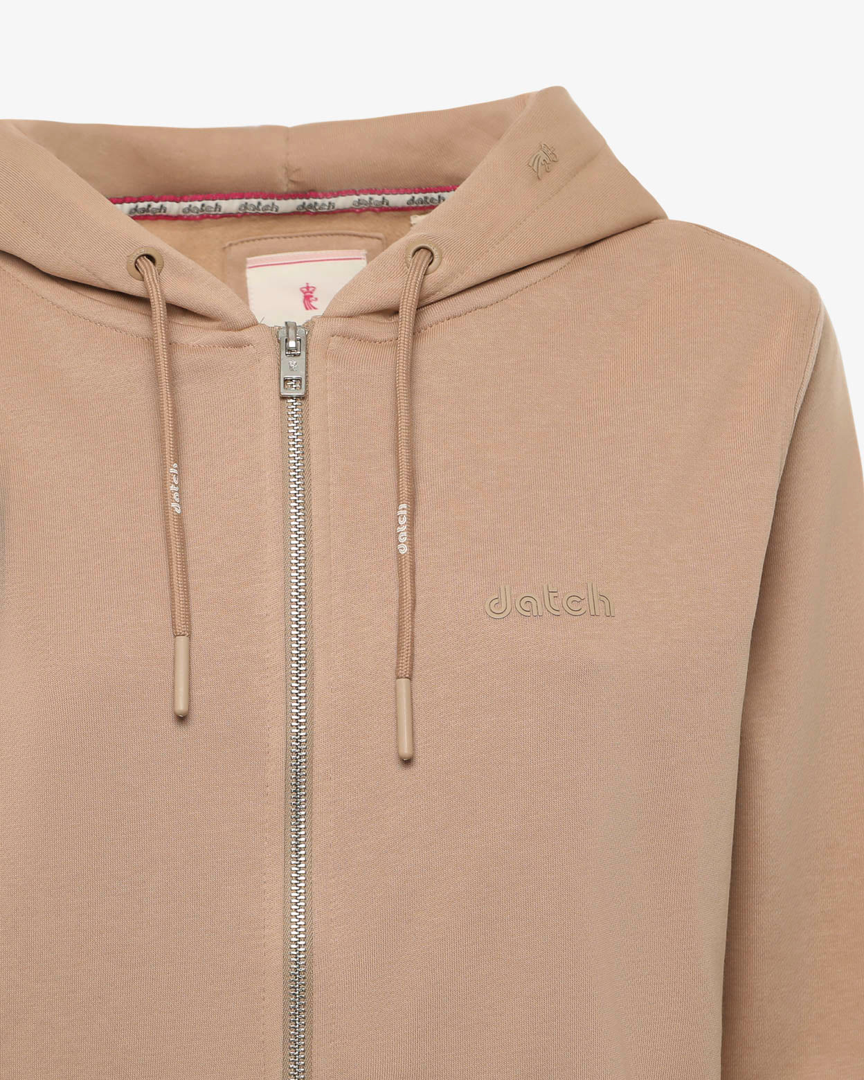 Felpa zip con cappuccio donna