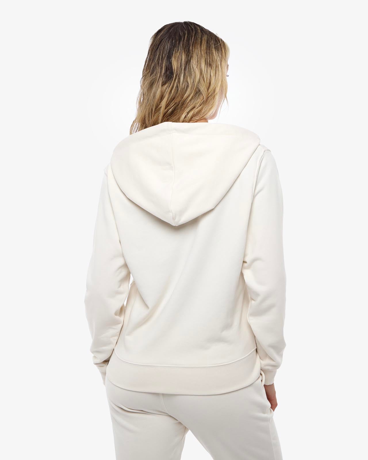 Felpa cotone zip frontale, con cappuccio