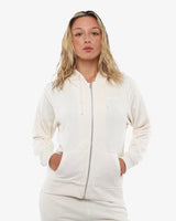 Felpa cotone zip frontale, con cappuccio