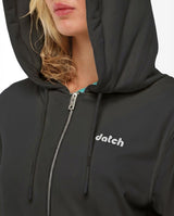 Felpa cotone zip frontale, con cappuccio