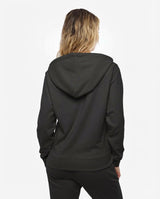 Felpa cotone zip frontale, con cappuccio