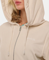 Felpa cotone zip frontale, con cappuccio