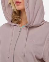 Felpa cotone zip frontale, con cappuccio