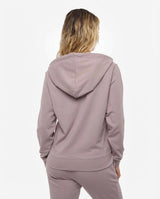 Felpa cotone zip frontale, con cappuccio