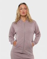 Felpa cotone zip frontale, con cappuccio