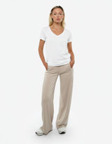 T-shirt cotone scollo a V Rope Coral