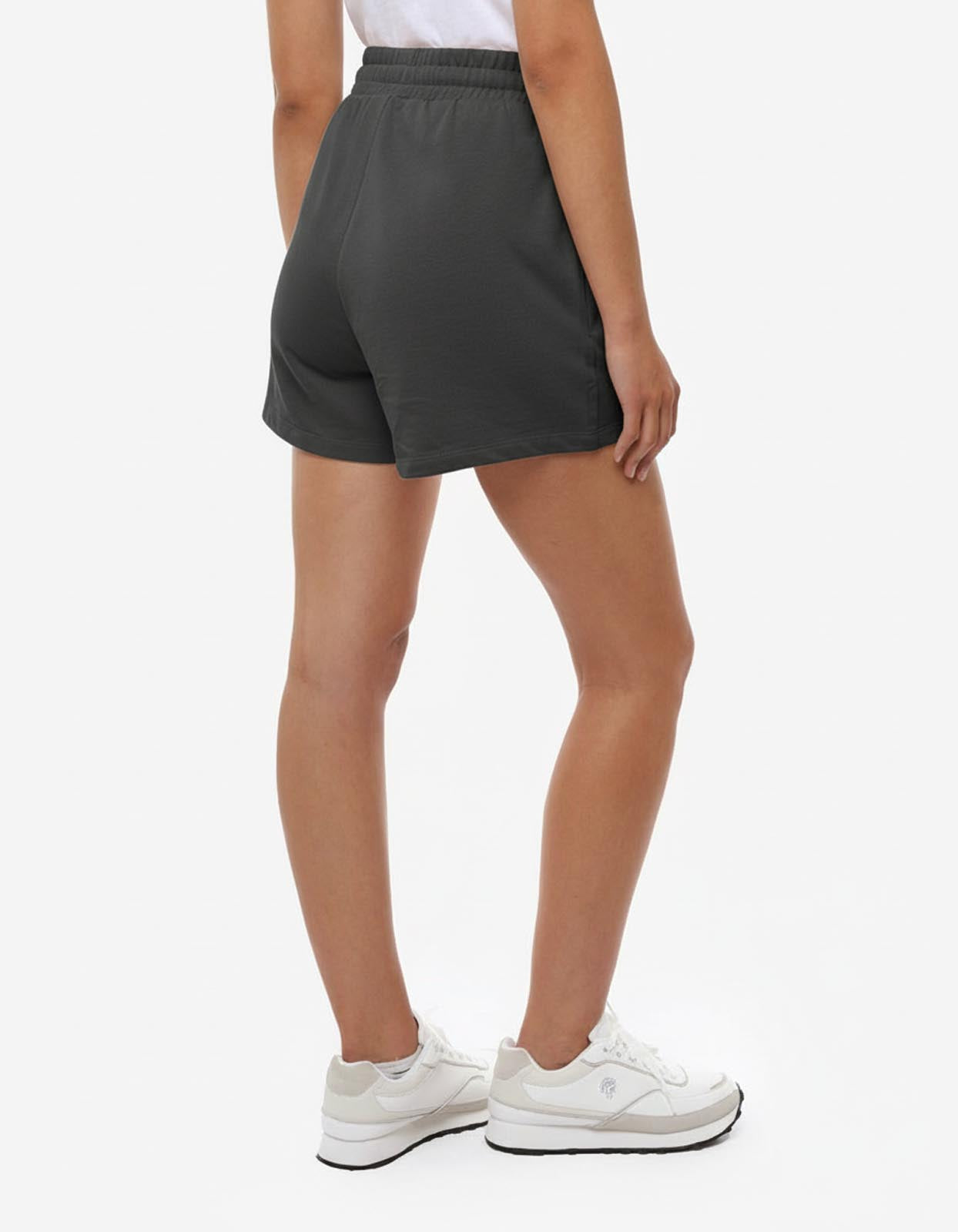 Short taglio over con stampa in cotone Nude Nero