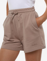 Short taglio over con stampa in cotone Nude Nero