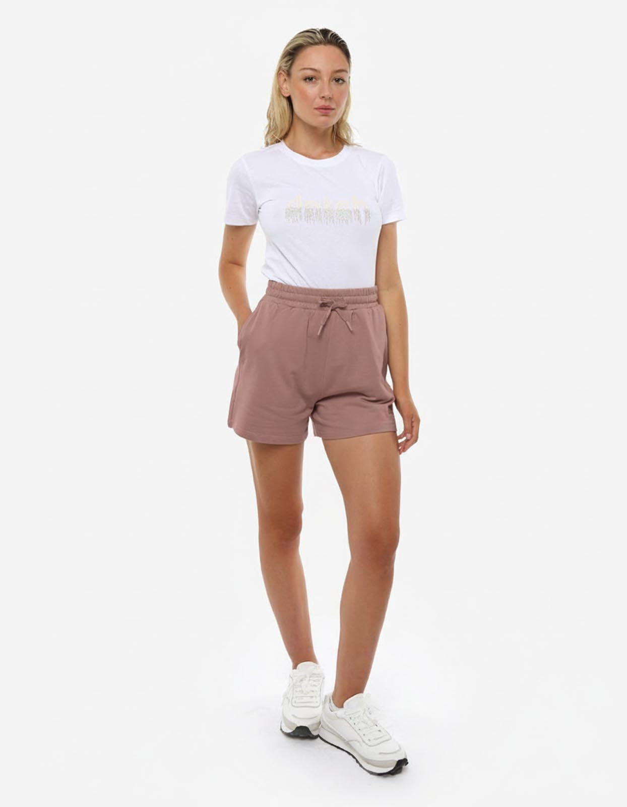 Short taglio over con stampa in cotone Nude Nero