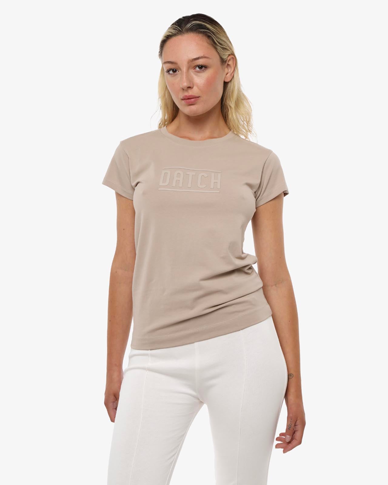 T-shirt con stampa in cotone stretch
