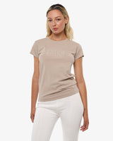 T-shirt con stampa in cotone stretch